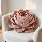 Personalized Blooming Peony Flower Pillow with Custom Name