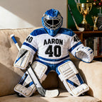 Personalized creative hockey player pattern pillow