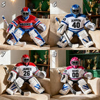 Personalized creative hockey player pattern pillow