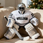 Personalized creative hockey player pattern pillow