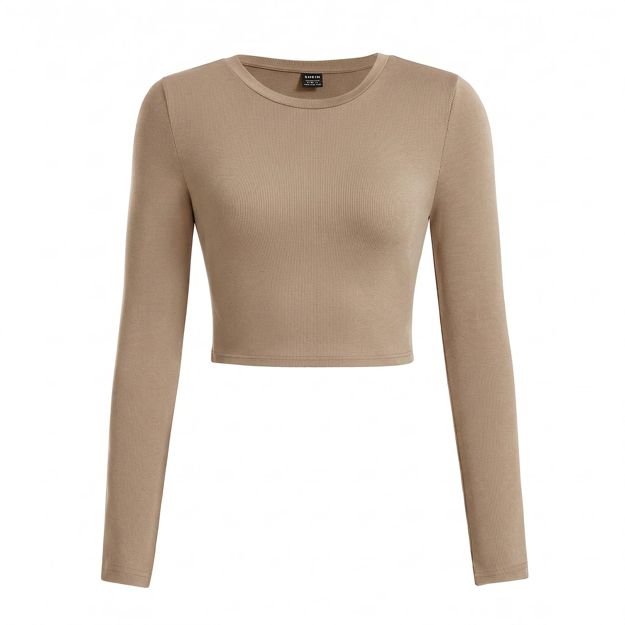 Custom Women’s Long Sleeve Crop Top – Personalized Soft Stretch Fitted Shirt