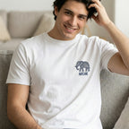 Custom White T-Shirt with Left Chest Print