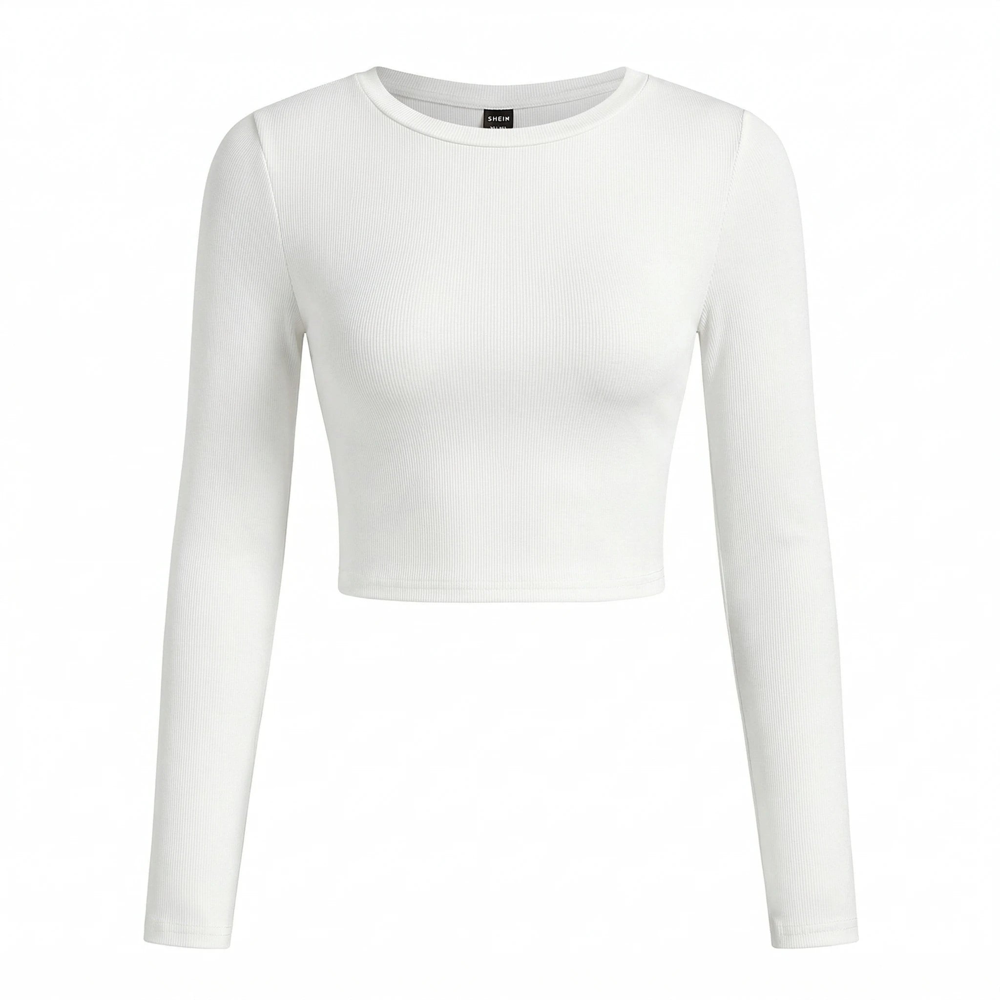 Custom Women’s Long Sleeve Crop Top – Personalized Soft Stretch Fitted Shirt